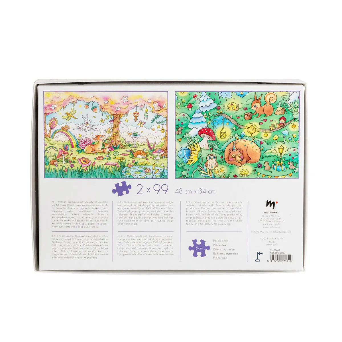 Peliko Nina Kuu puzzle 2x99 pezzi fiaba bambini