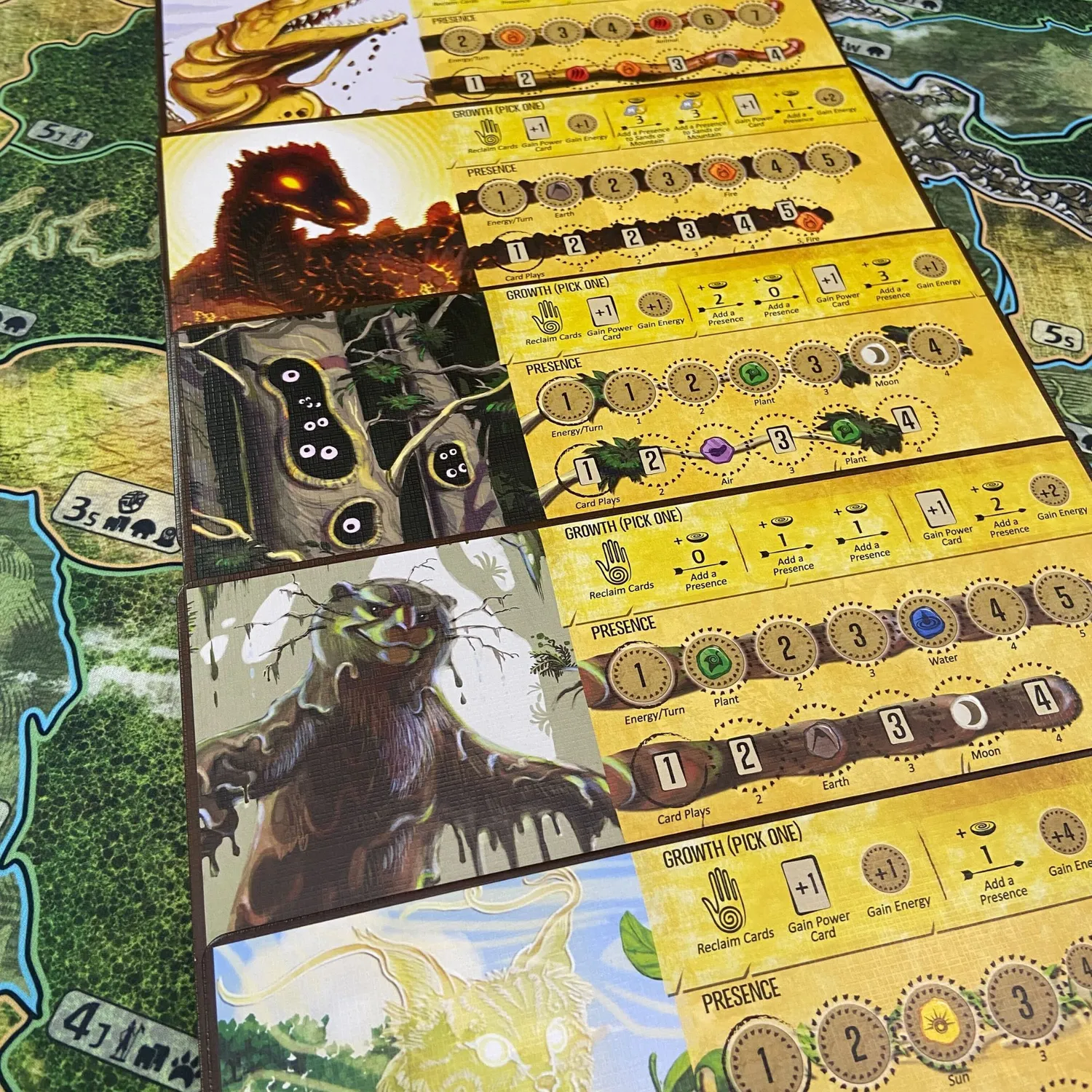 Horizons of Spirit Island Classic plance rigide 5 spiriti upgrade