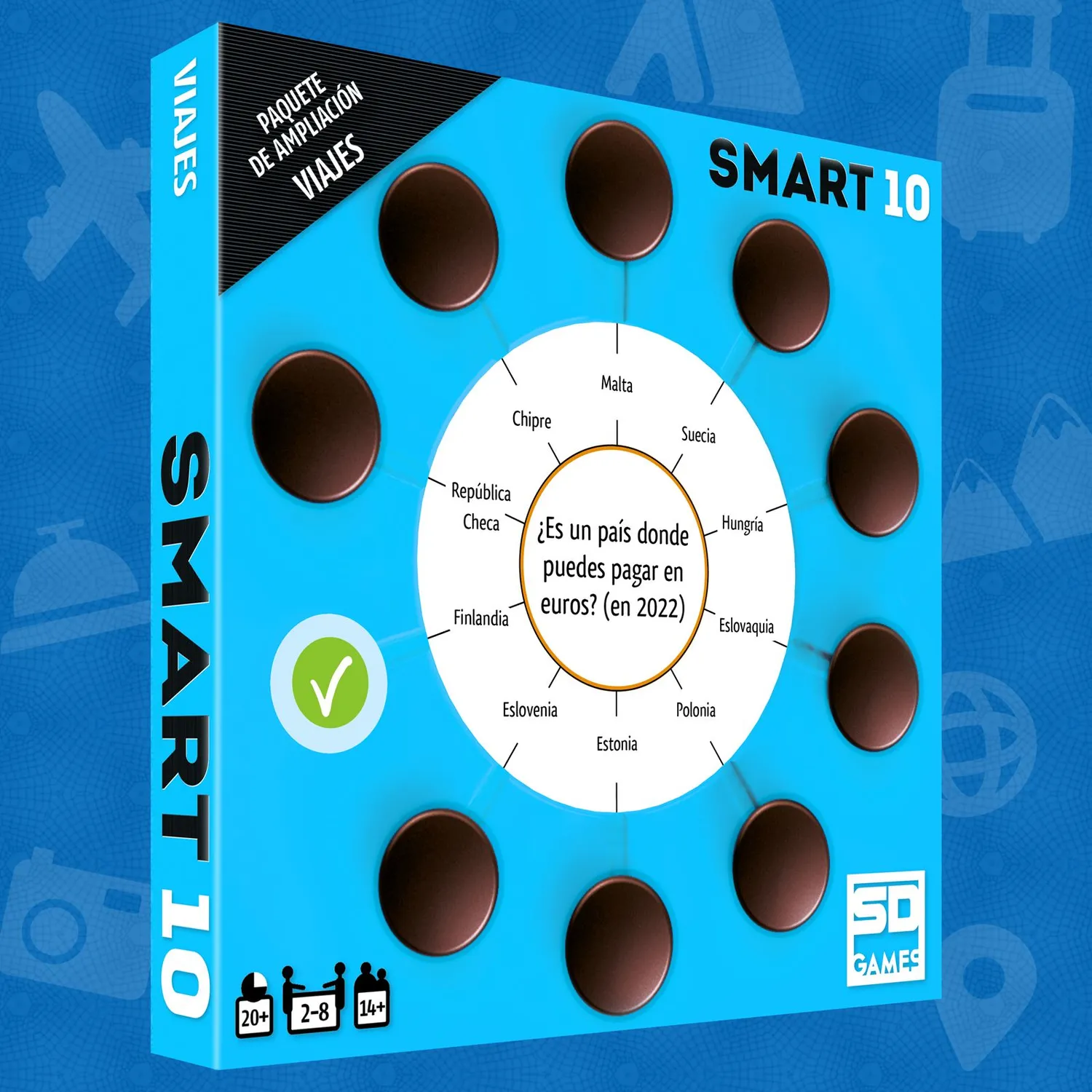 SD Games Smart 10 Viajes espansione quiz viaggi 50 carte