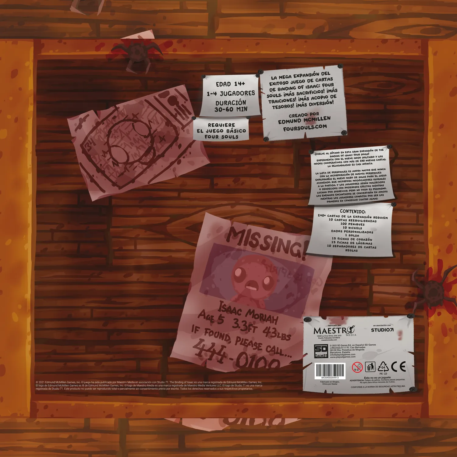 SD Games Isaac Four Souls Requiem scatola tesoro espansione