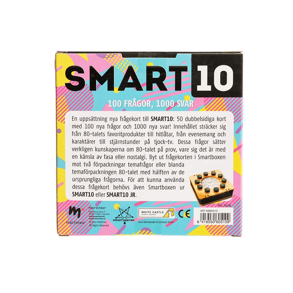 Peliko Smart10 espansione anni 80 in svedese 80 carte
