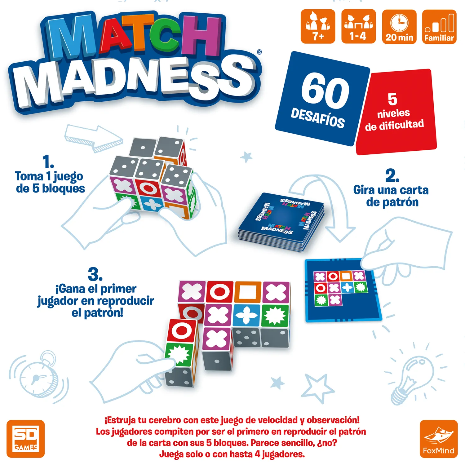 SD Games Match Madness puzzle velocità 20 blocchi