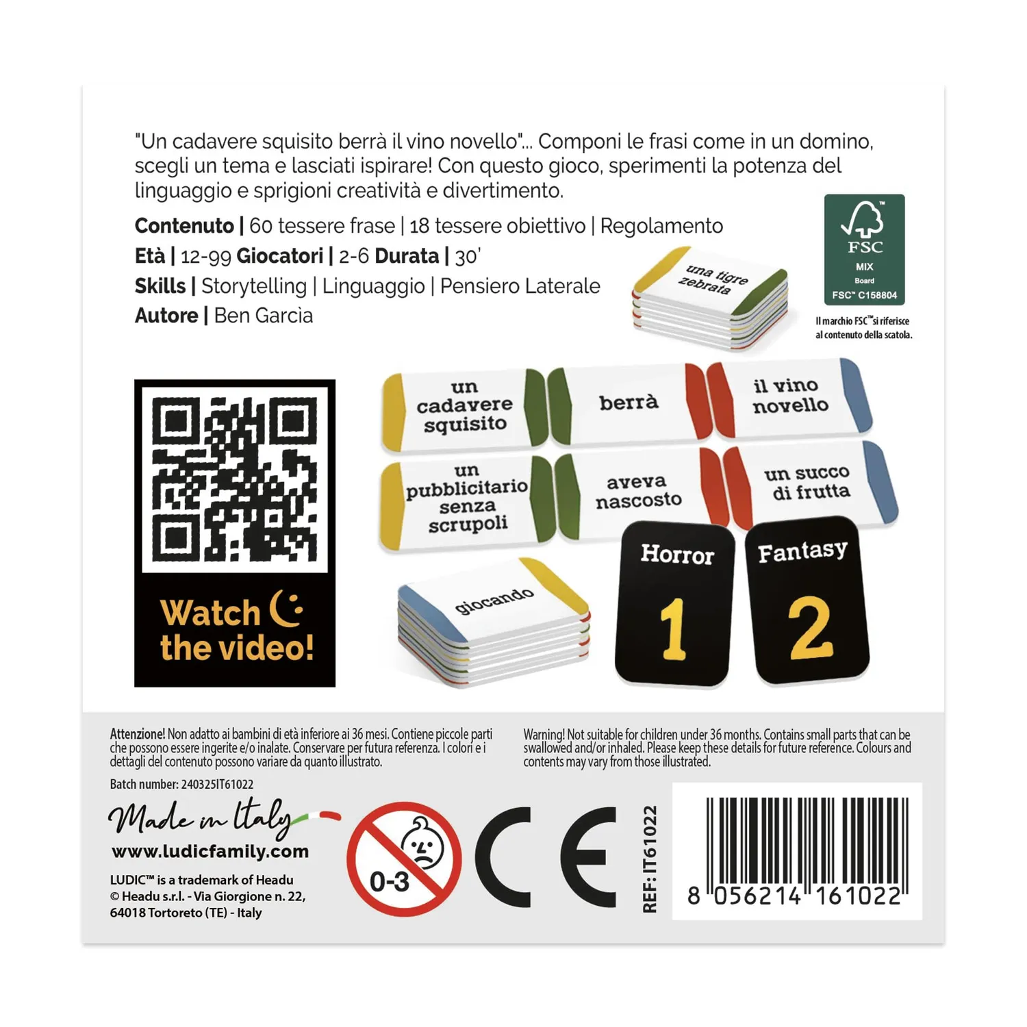 Ludic RaccontAbile IT61022 party game storytelling 2-6 giocatori
