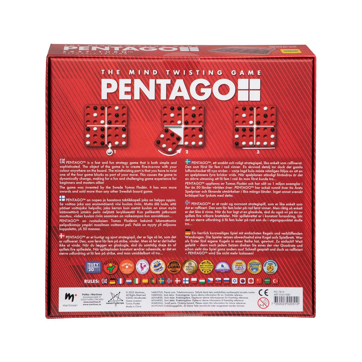 Peliko Pentago gioco da tavolo strategico 2 giocatori