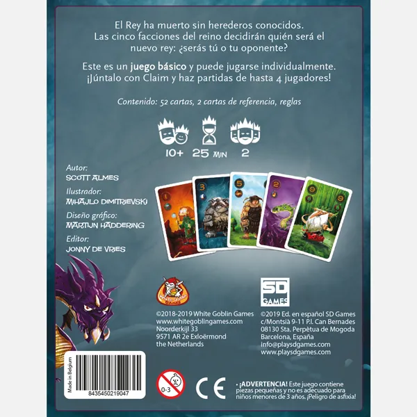 SD Games Claim 2 gioco di carte 2 giocatori