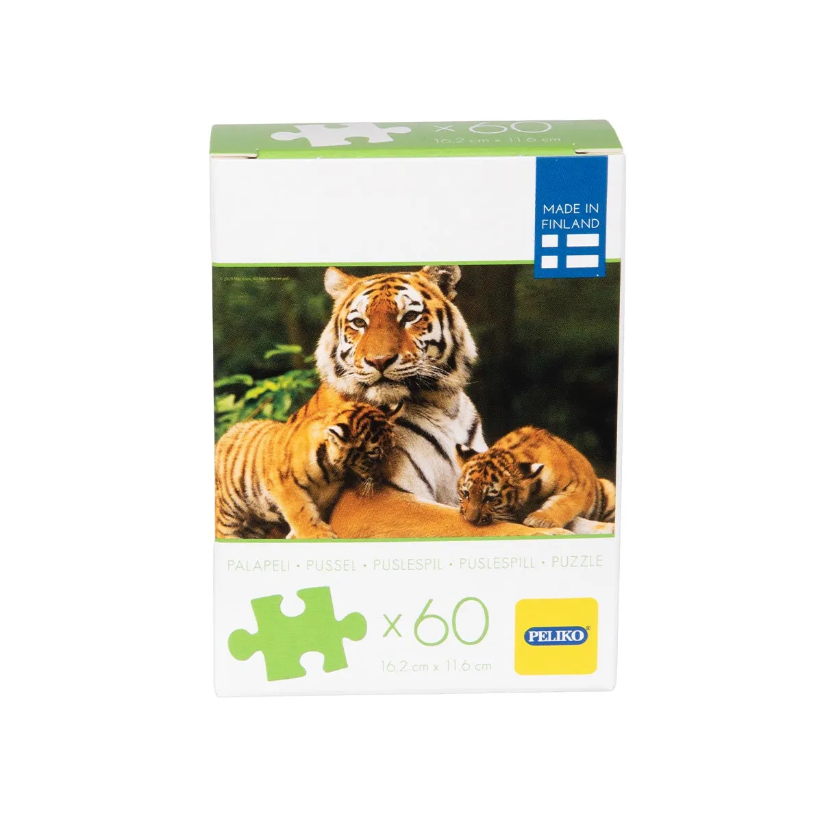 Peliko Tigri mini puzzle 60 pezzi 16x11 cm regalo