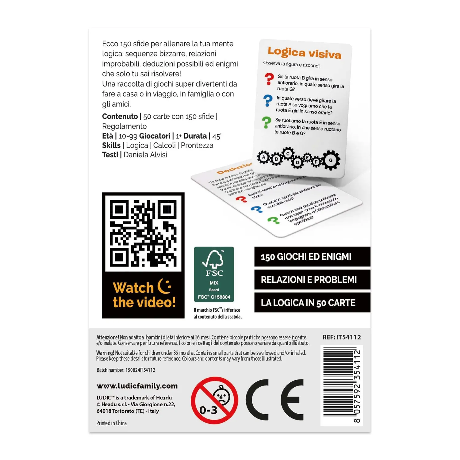 Ludic Logicamente gioco di carte 150 sfide logica
