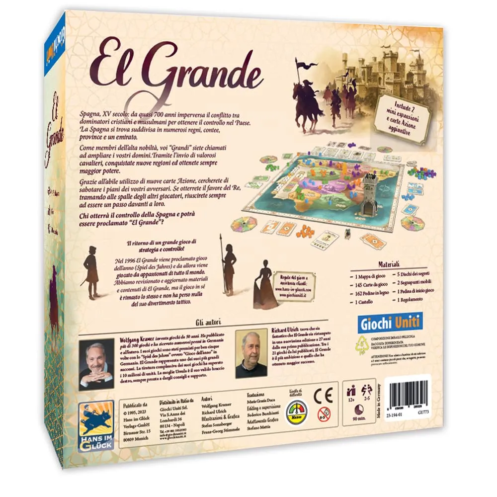 Giochi Uniti El Grande Nuova Edizione gioco da tavolo italiano