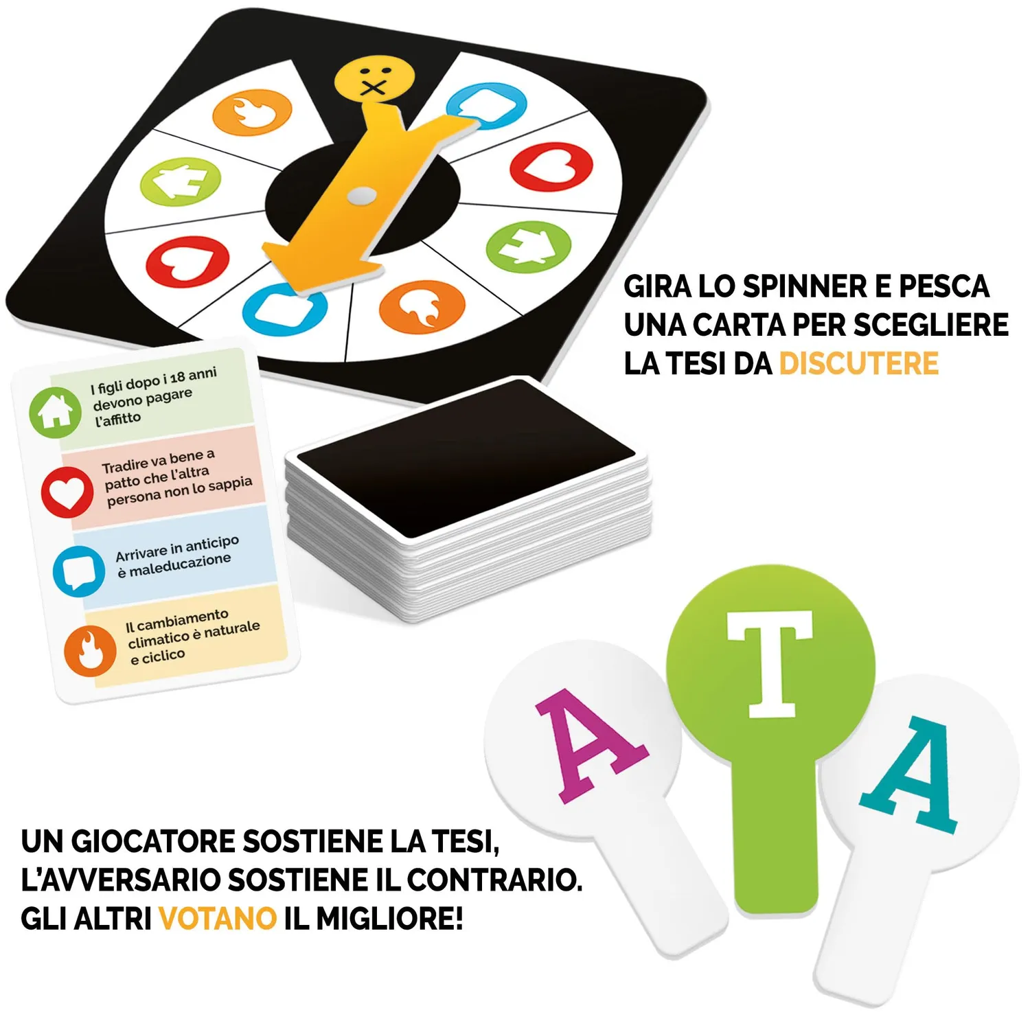 Ludic Dibattito IT59742 party game 3-10 giocatori debate