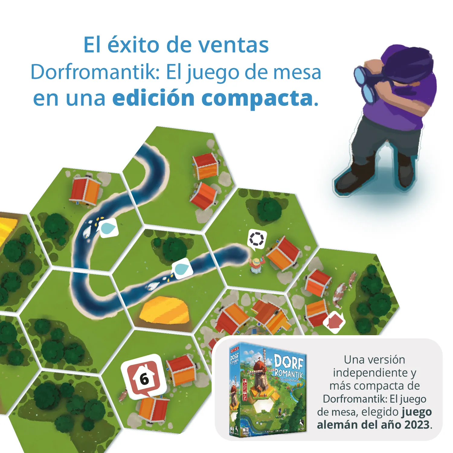 SD Games Dorfromantik Equipaje de Mano gioco puzzle portatile