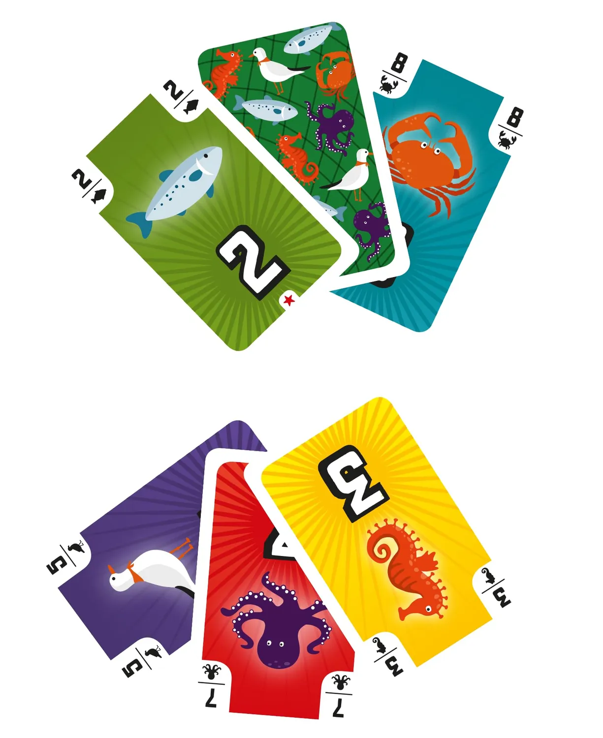Giochi Uniti GU833 Fishing gioco di carte 3-5 giocatori 8+ anni
