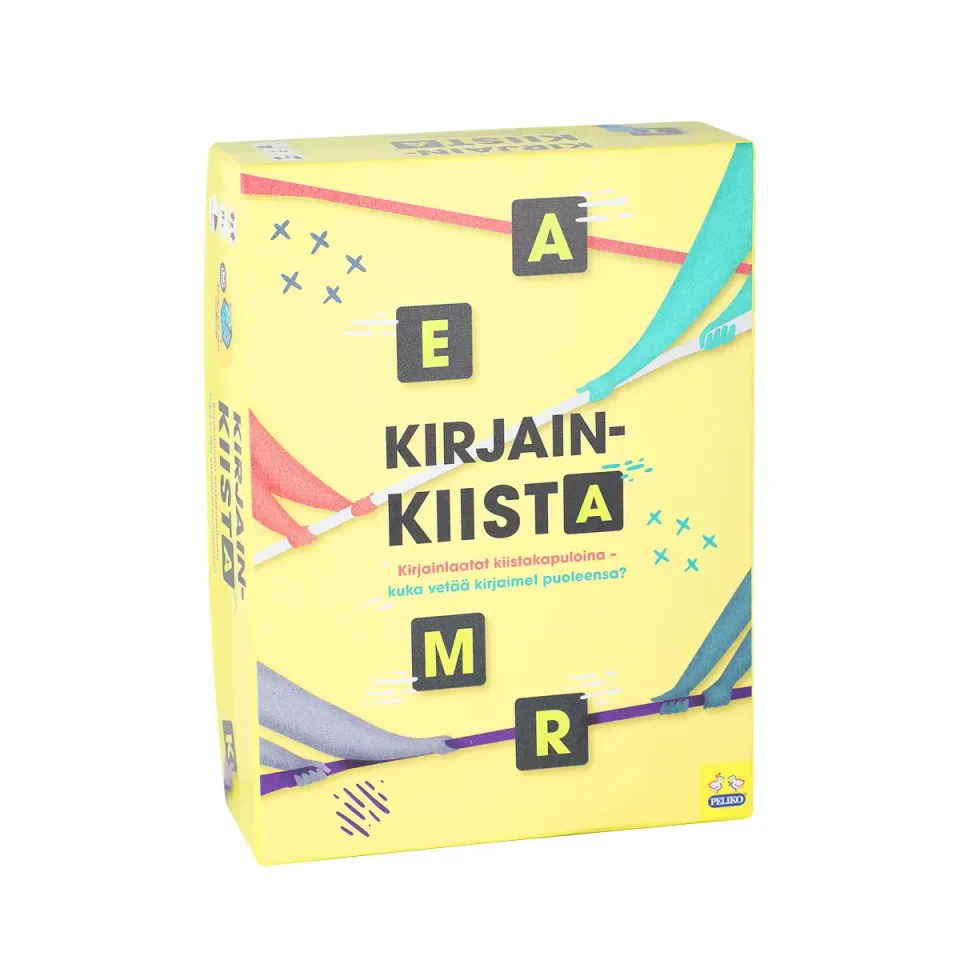 Kirjainkiista gioco di parole con tessere lettere