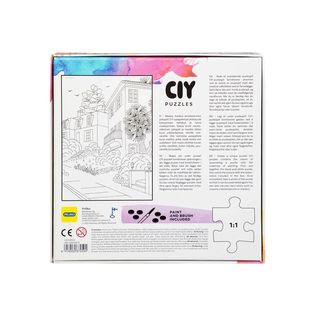 Peliko CIY Katukuva puzzle 99 pezzi con acquerelli