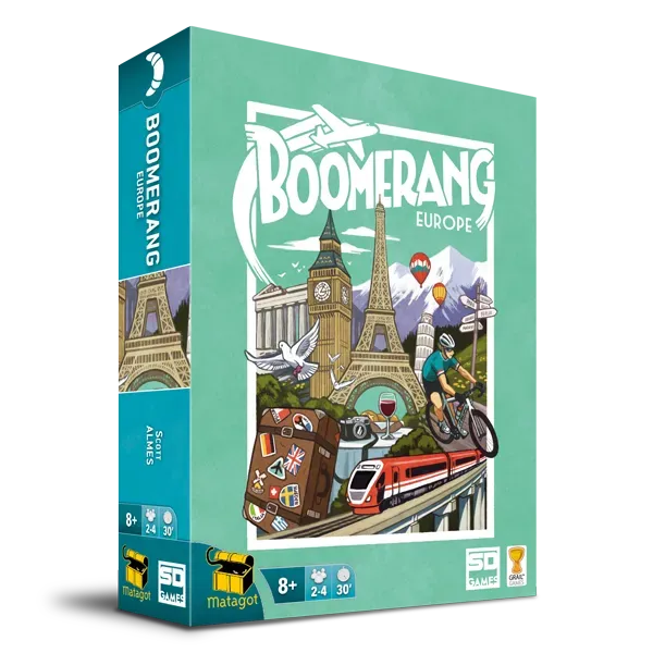 SD Games Boomerang Europa gioco mappa roll & write viaggi