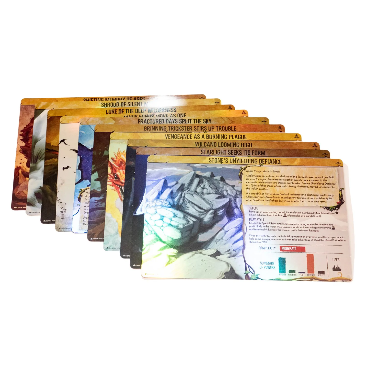 Spirit Island Jagged Earth Premium Foil pannelli spirito foil 10 spiriti