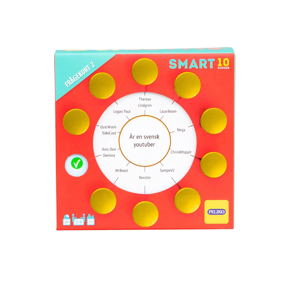 Peliko SMART10 JR Fragokort 2 quiz junior svedese 100 carte