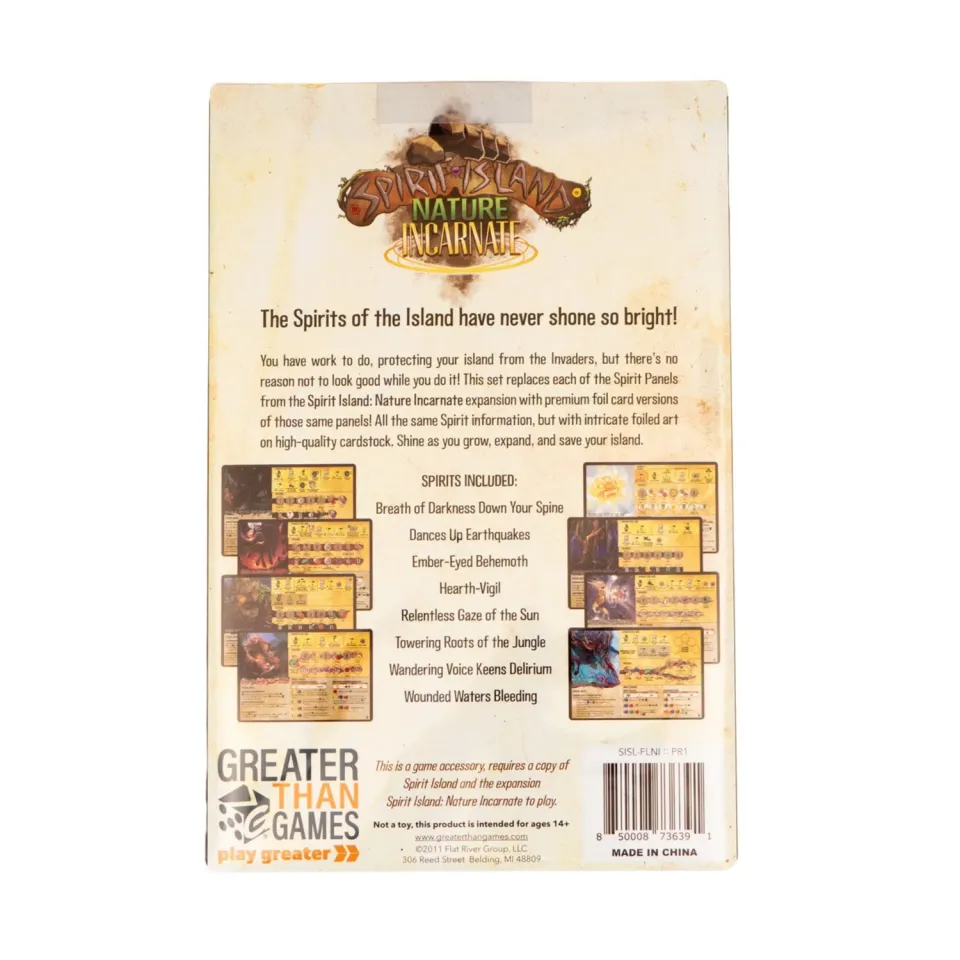 Spirit Island Nature Incarnate Premium Foil pannelli spirito foil 8 spiriti