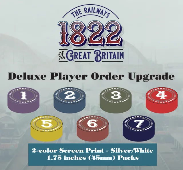 All-Aboard Games 1822 Deluxe Player Order Upgrade segnalini 7 pezzi USA
