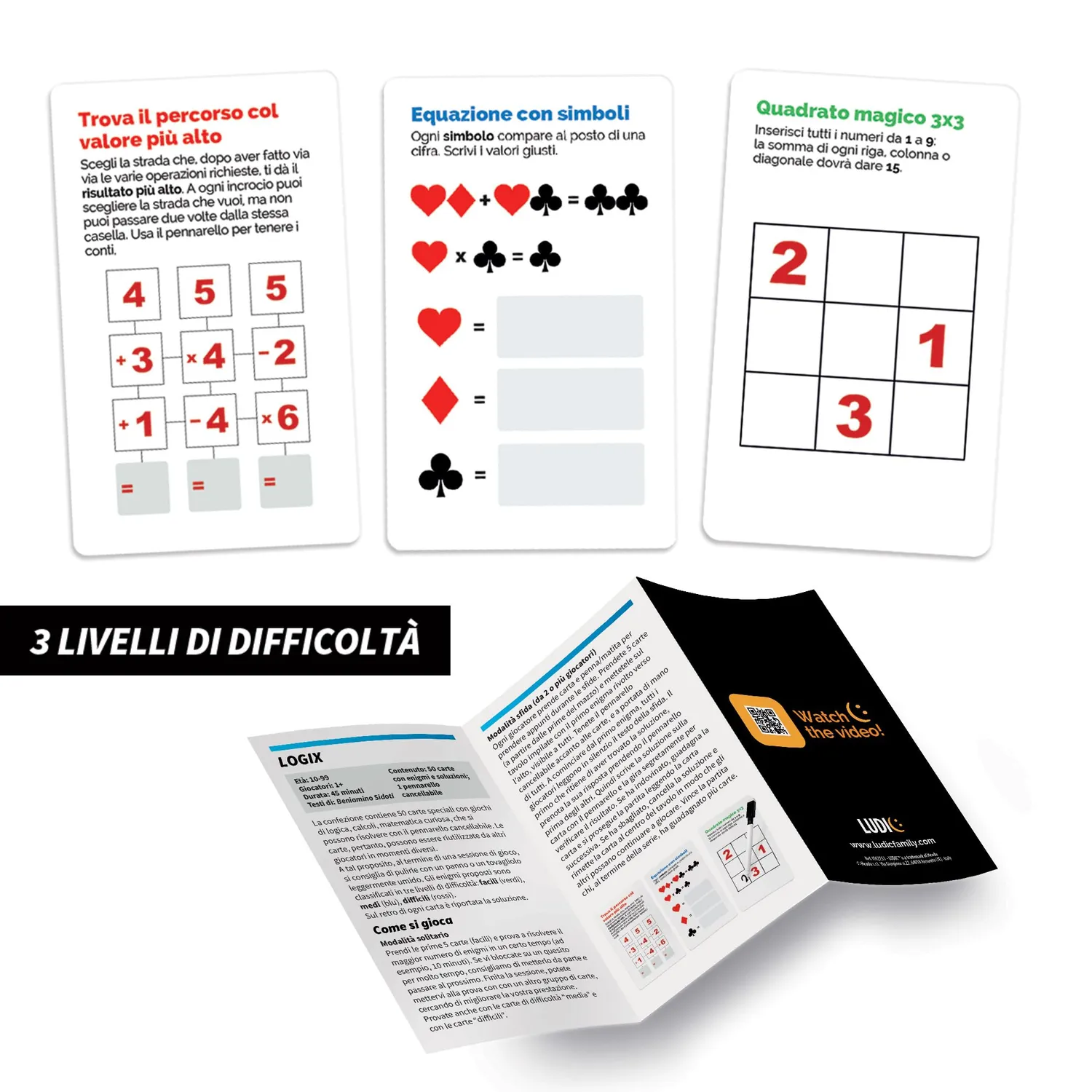 Ludic Cards LogiX gioco logica carte riutilizzabili