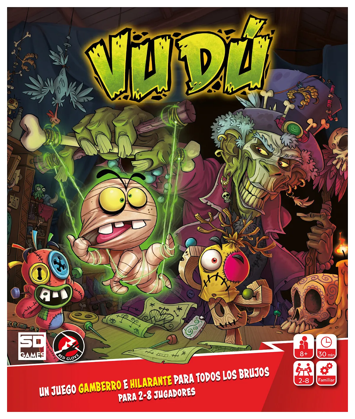 SD Games Vudú party game carte e dadi con bambola