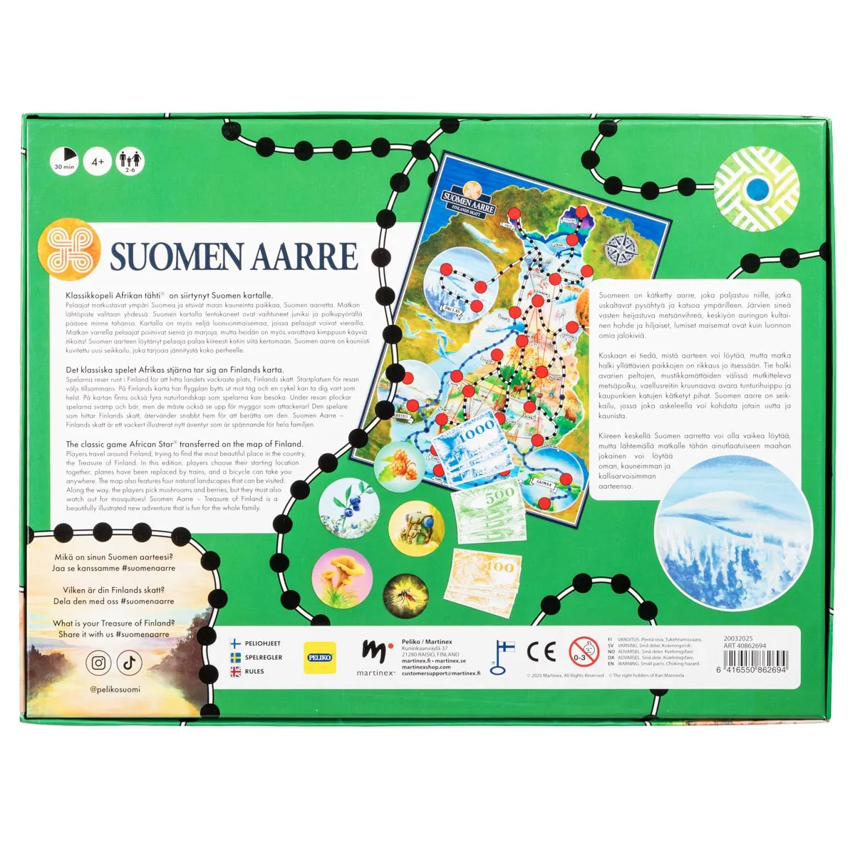 Peliko Suomen Aarre gioco da tavolo avventura Finlandia