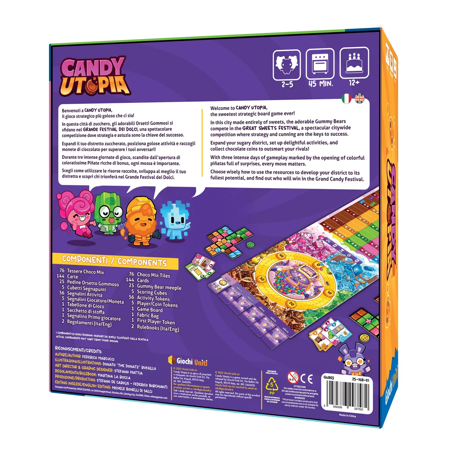 Giochi Uniti Candy Utopia Gioco da tavolo 2-5 giocatori