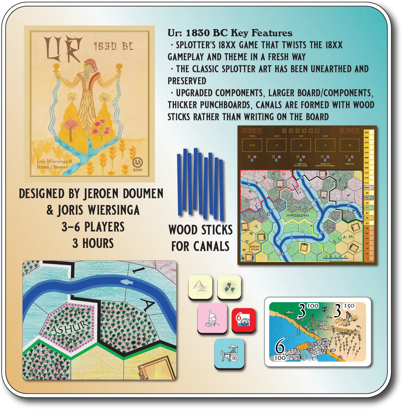 All-Aboard Games Ur 1830 BC gioco da tavolo preorder
