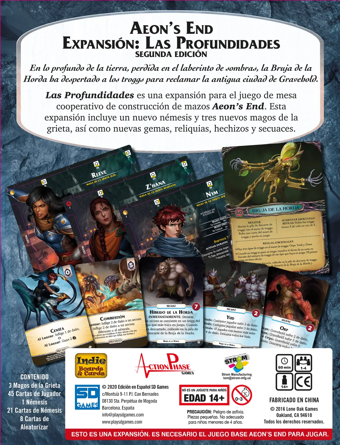 SD Games Aeon's End gioco cooperativo base + espansioni