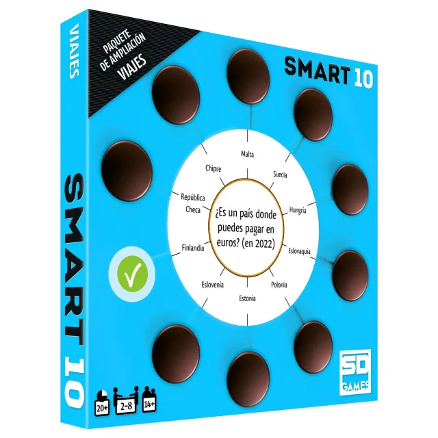 SD Games Smart 10 Viajes espansione quiz viaggi 50 carte