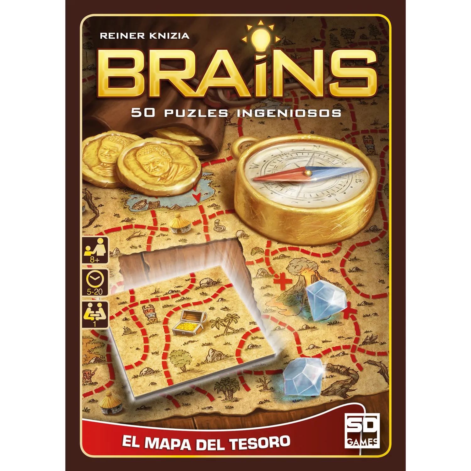 SD Games Brains Mappa del Tesoro puzzle 50 enigmi