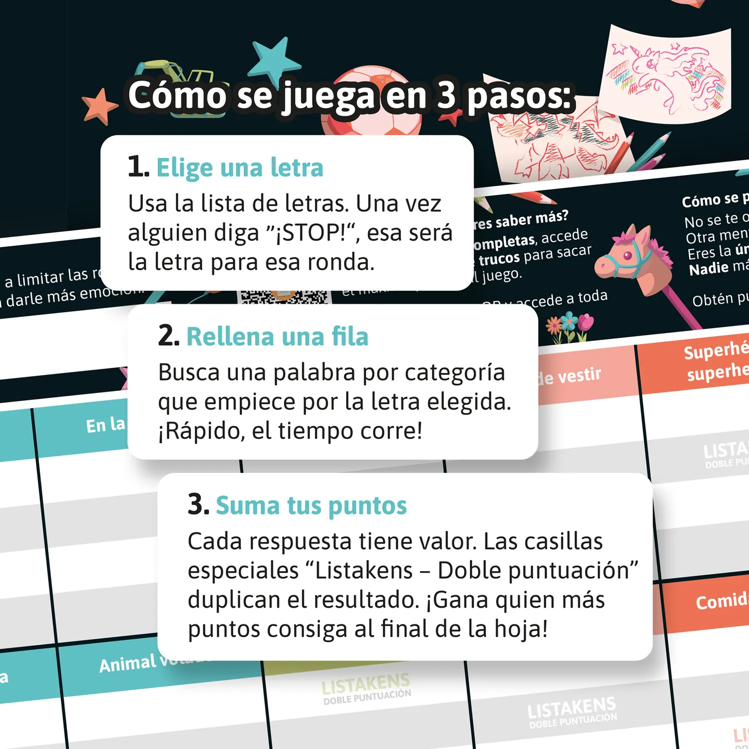 SD Games Listos Listas Listakens Junior gioco party