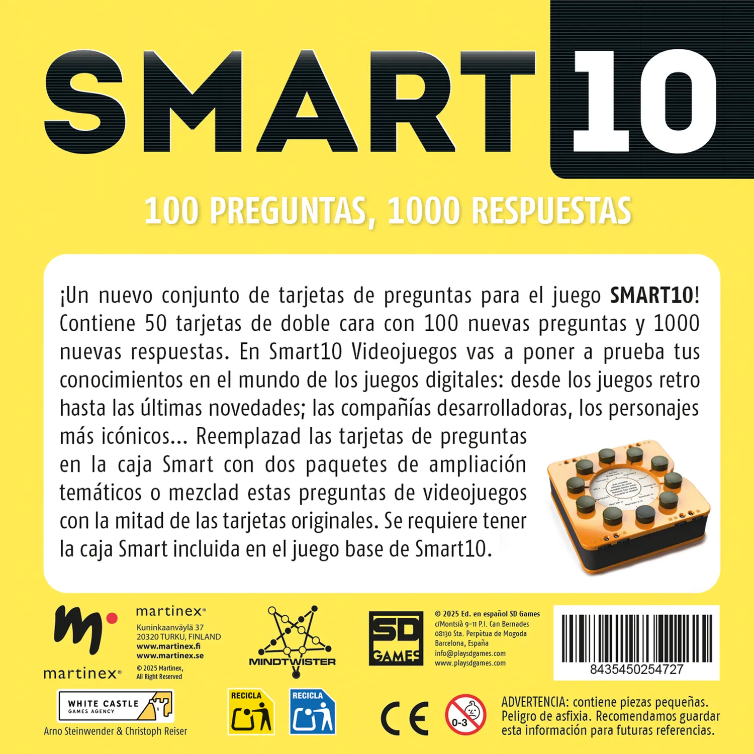 SD Games Smart 10 Videogiochi espansione 50 carte