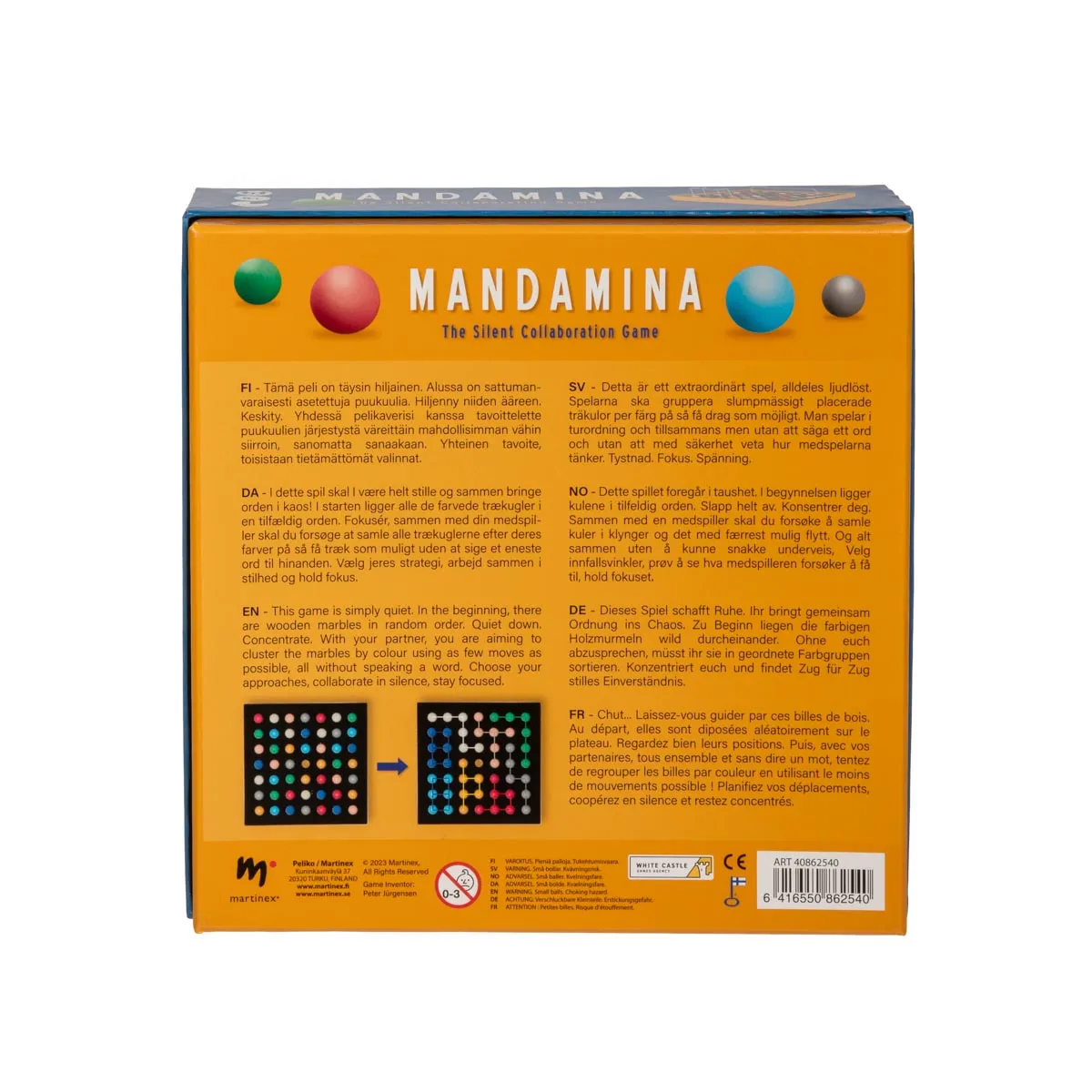 Peliko Mandamina gioco da tavolo cooperativo