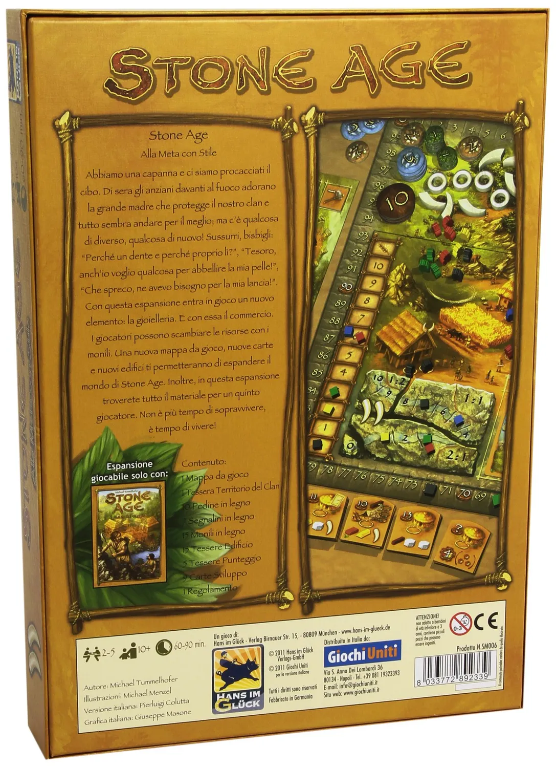 Giochi Uniti Stone Age Alla Meta con Stile 2019 espansione gioielli