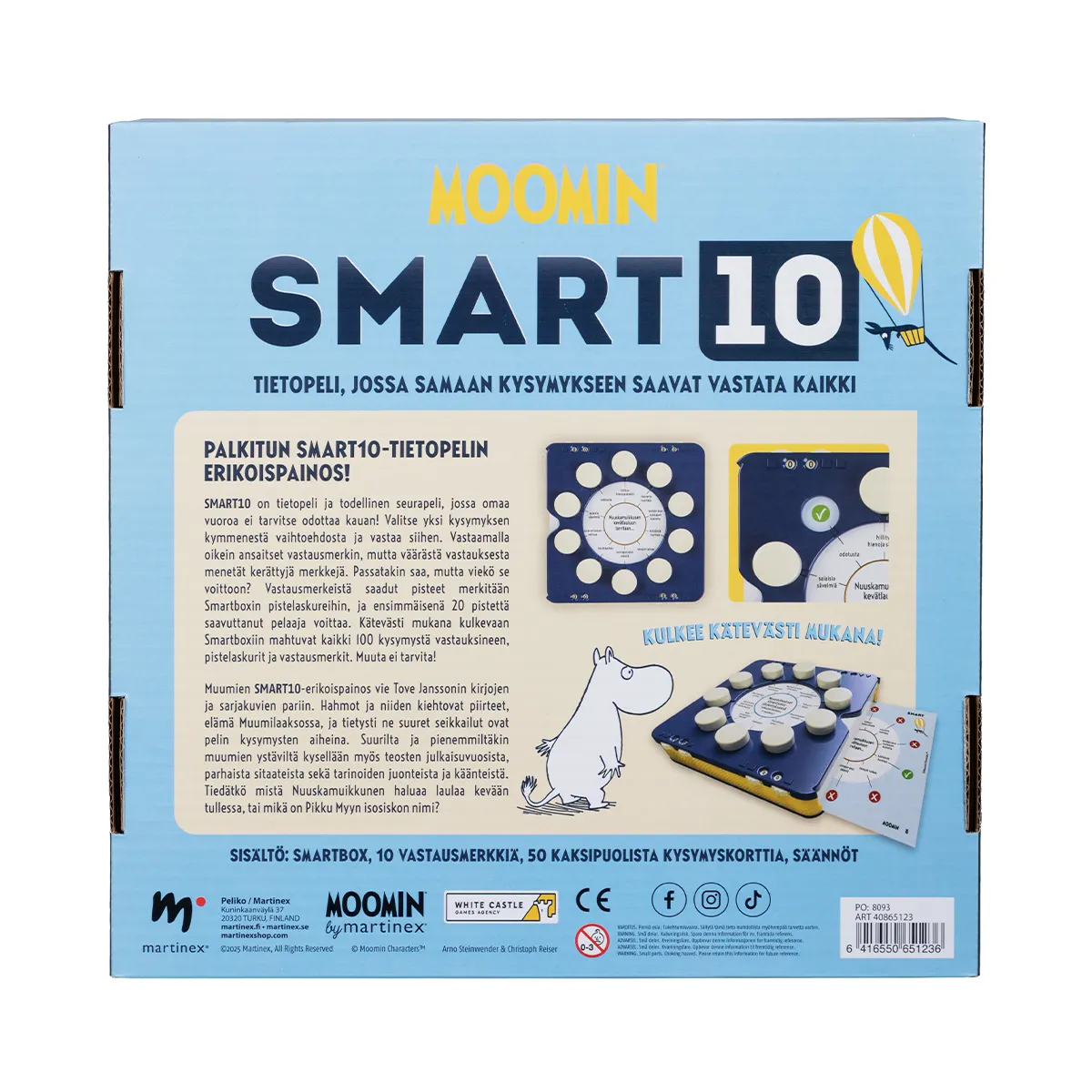 Peliko Smart10 Muumi gioco quiz Mumin 80 anni