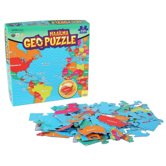 Peliko Geo Puzzle mappamondo 68 pezzi bambini