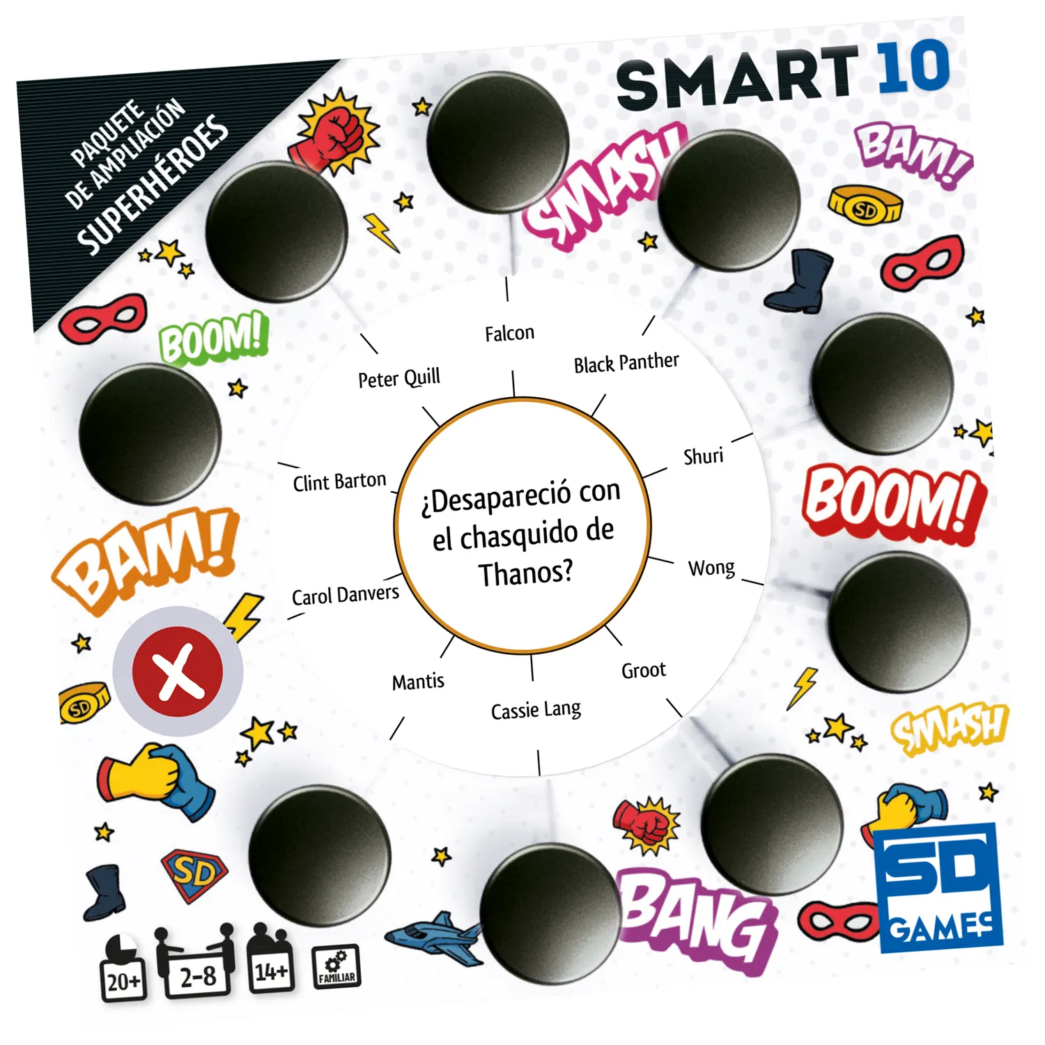 SD Games Smart 10 Supereroi espansione quiz 50 carte