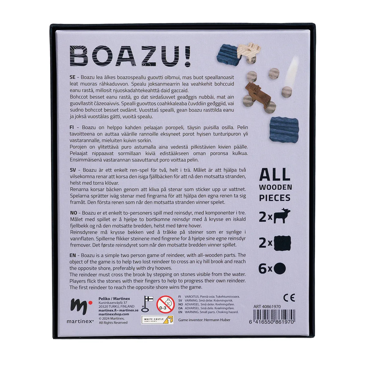 Peliko Boazu gioco da tavolo in legno 2 giocatori