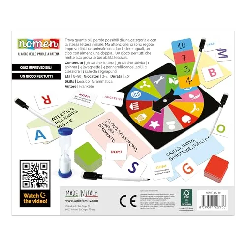 Ludic Nomen IT27750 gioco società parole a catena 2-4