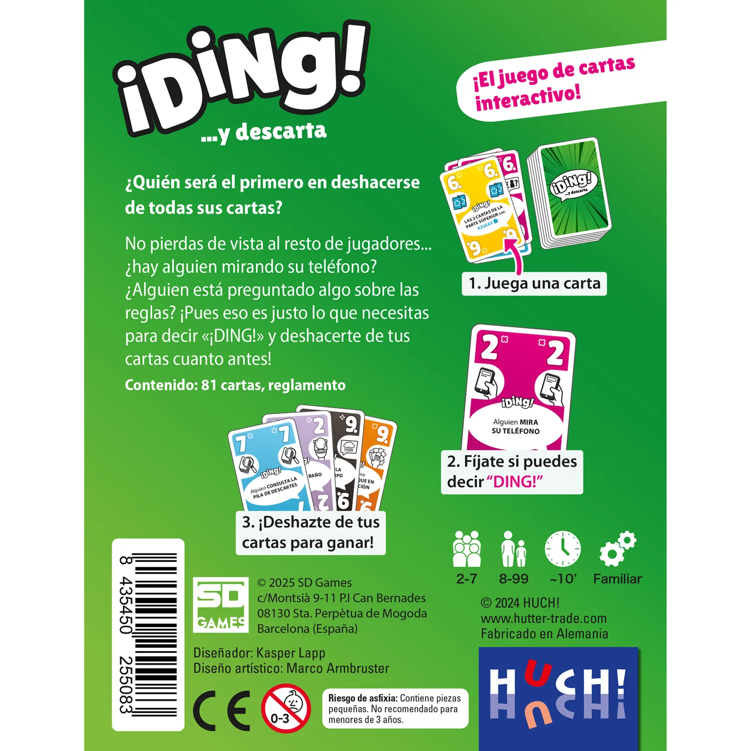 SD Games Ding gioco di carte scarti veloci
