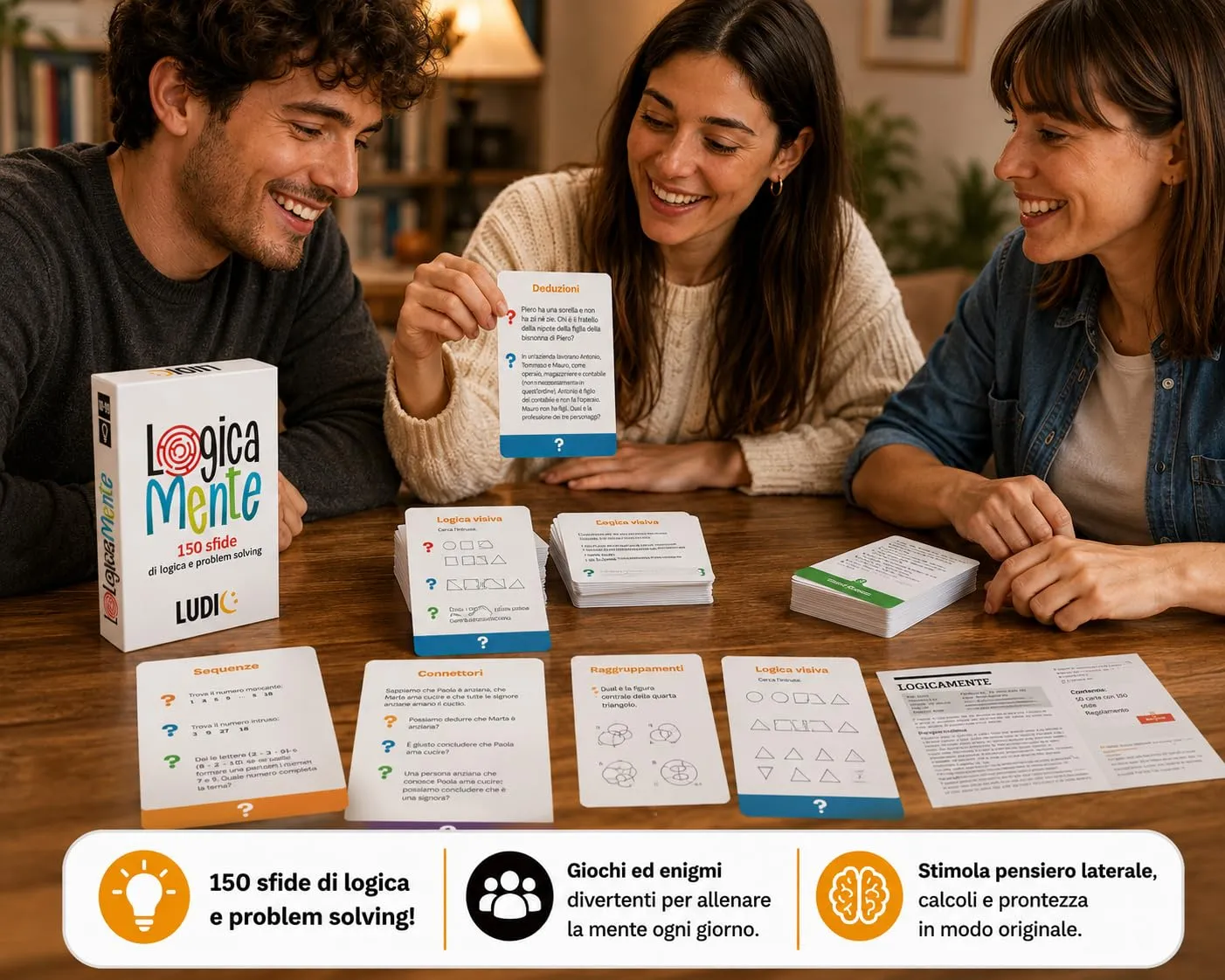 Ludic Logicamente gioco di carte 150 sfide logica