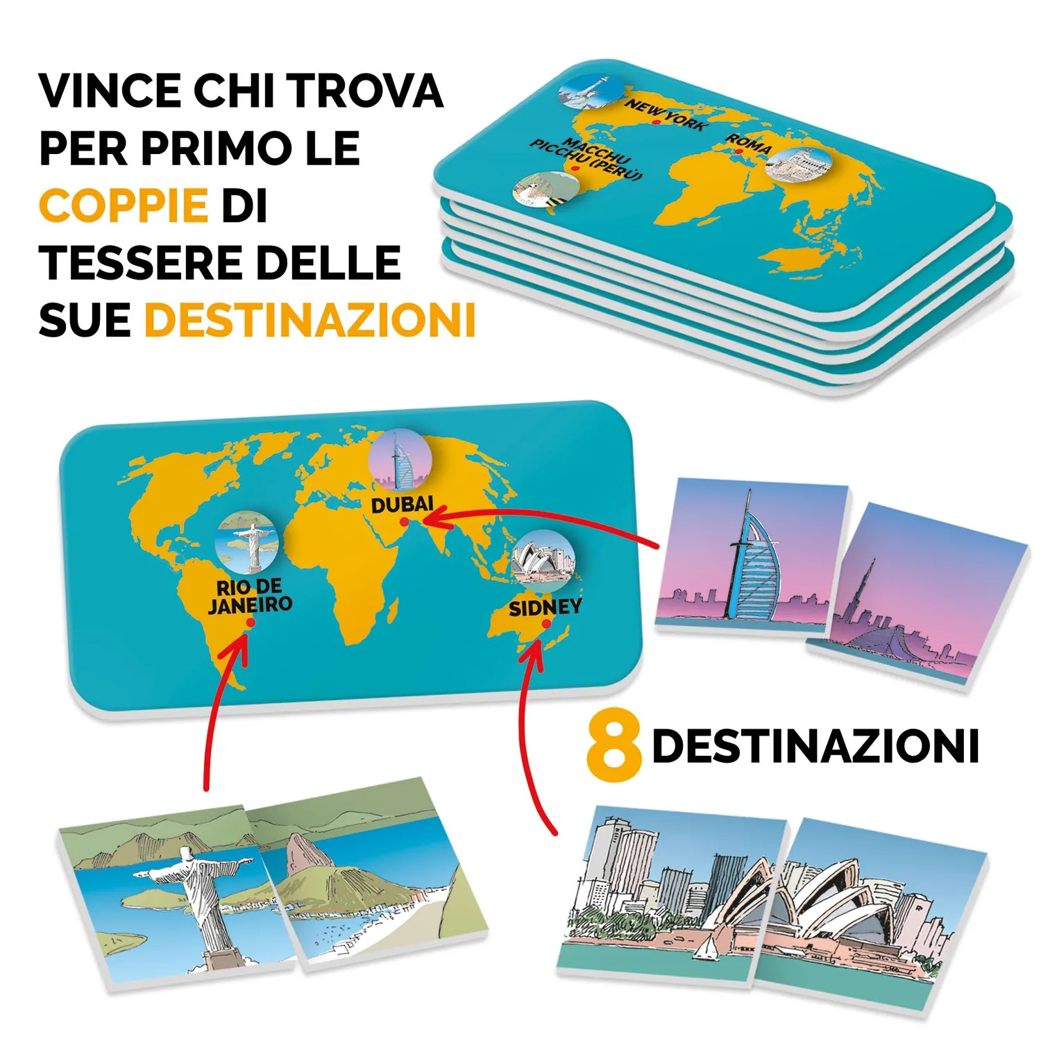 Ludic Quo Vadis gioco di società 2-6 giocatori memoria