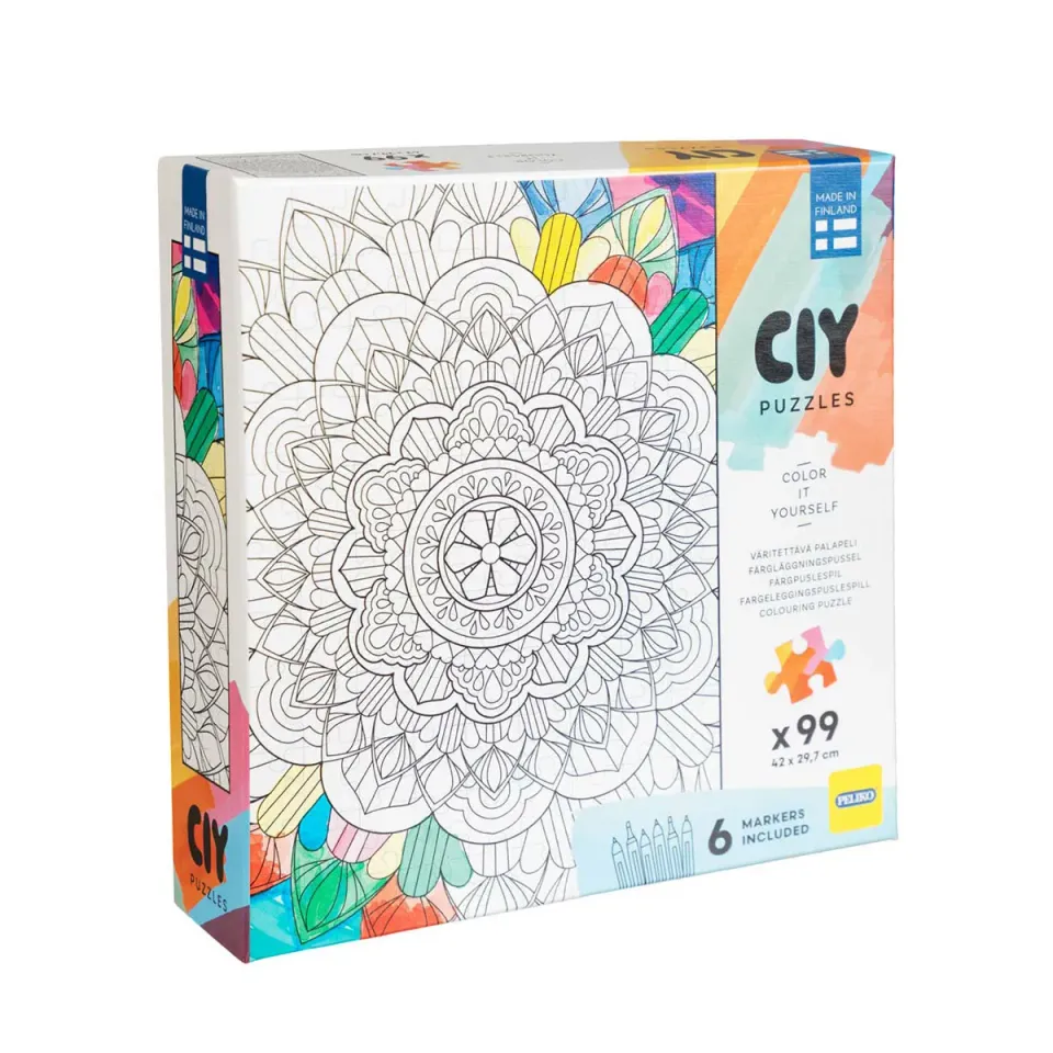 Peliko CIY Mandala puzzle 99 pezzi da colorare