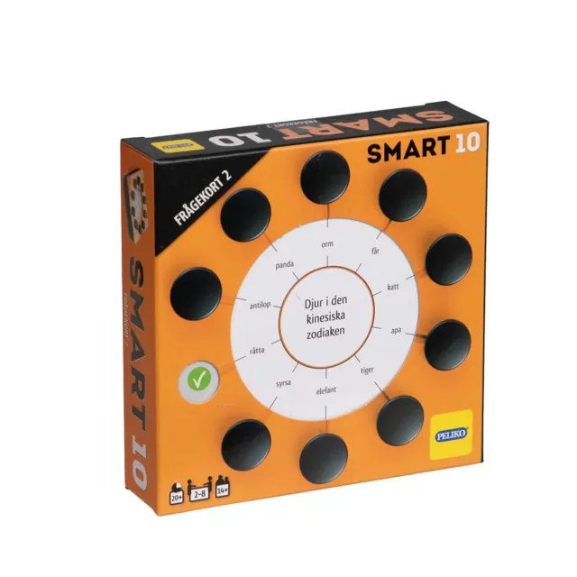 Peliko SMART10 Frågekort 2 espansione svedese 200 domande