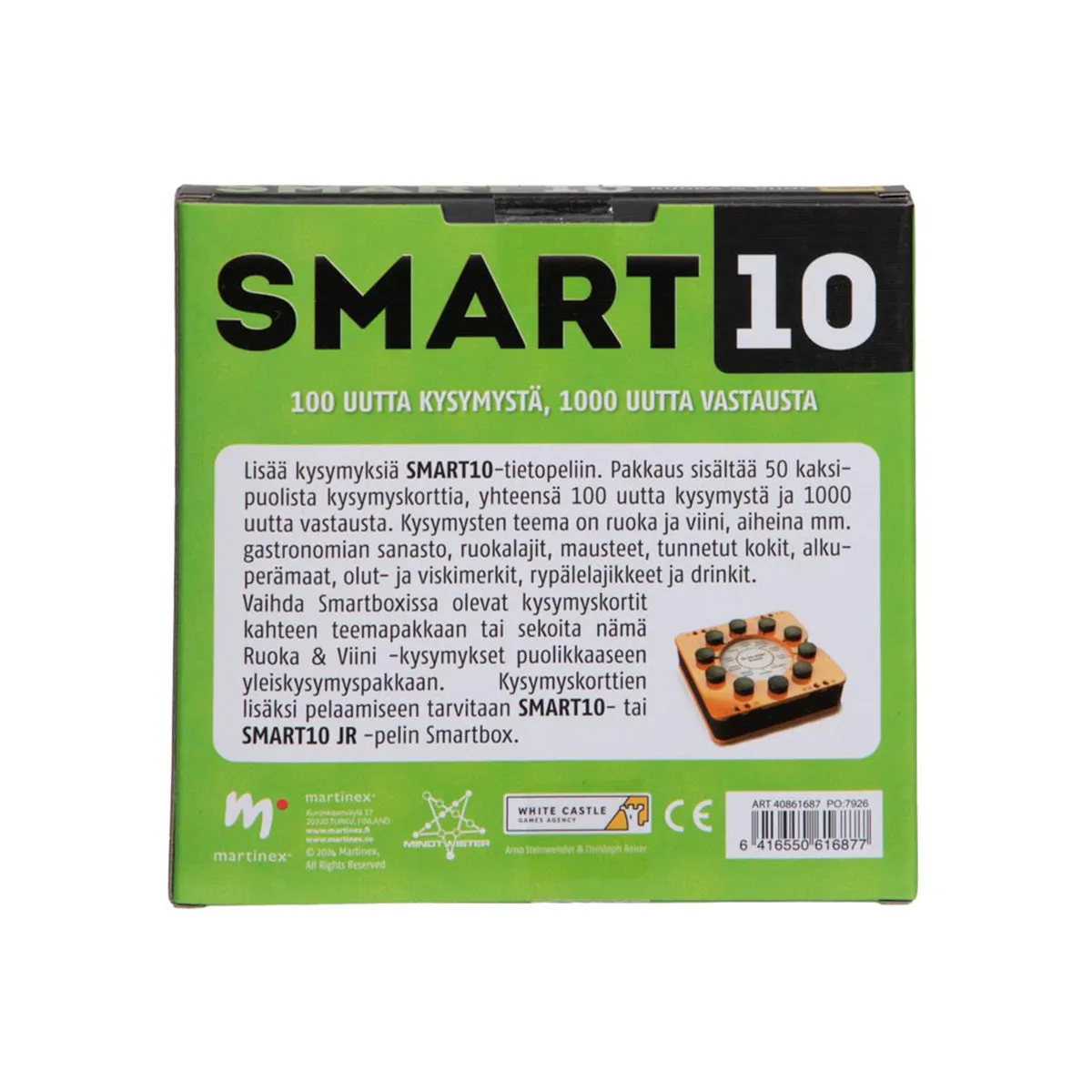 Peliko Smart10 Ruoka & Viini espansione quiz 50 carte