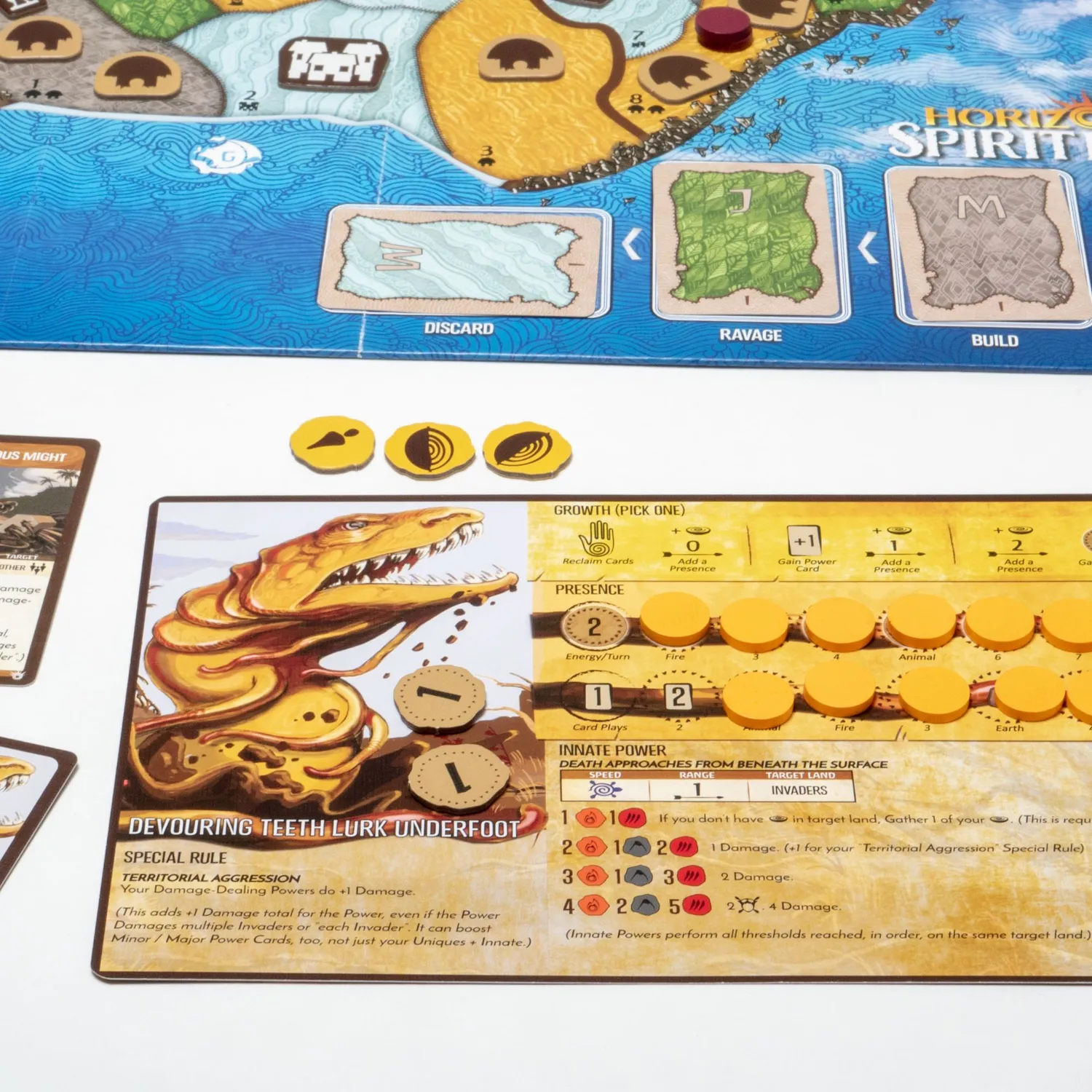 Horizons of Spirit Island gioco cooperativo 1-3 giocatori base introduttiva