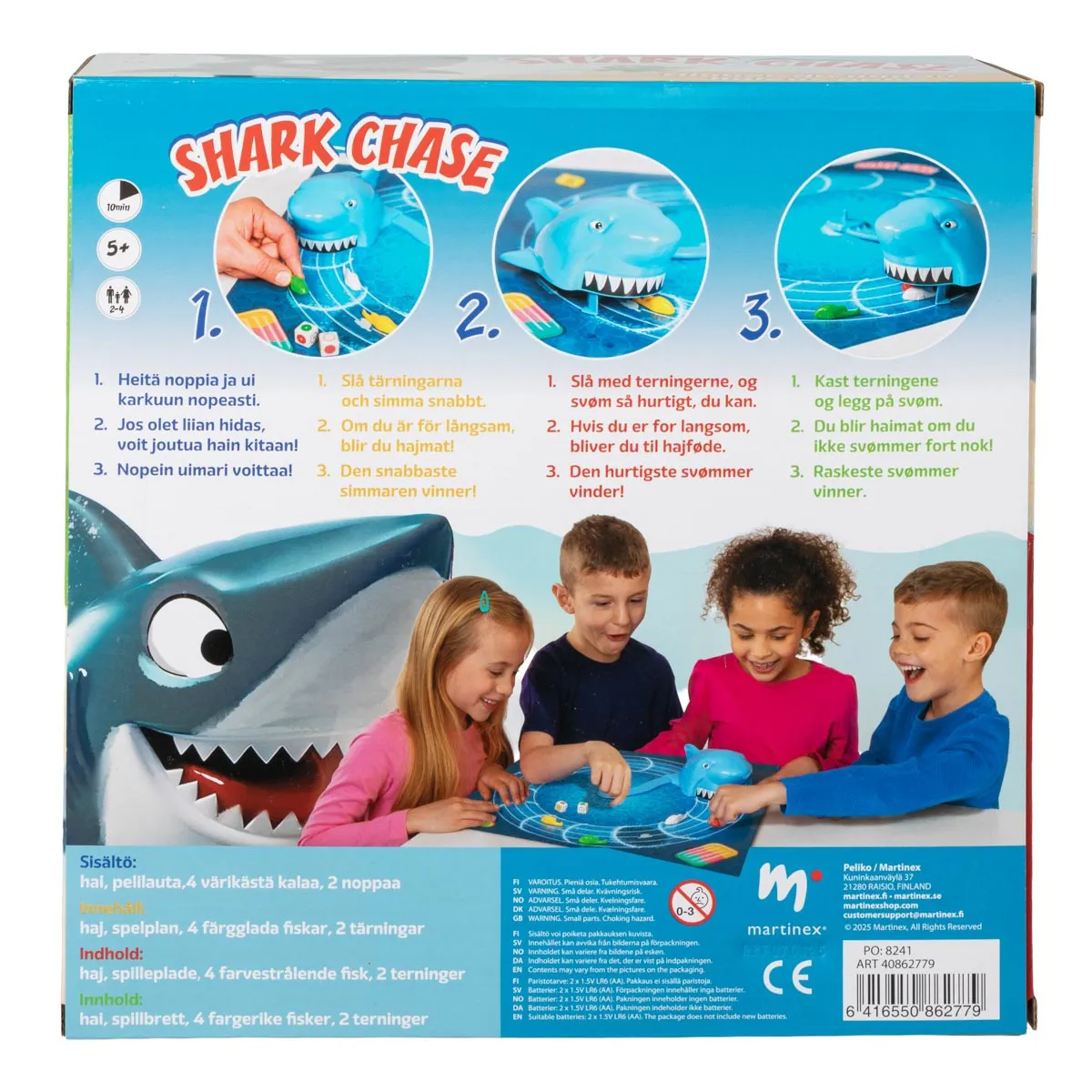 Peliko Shark Chase gioco tavolo squalo bambini