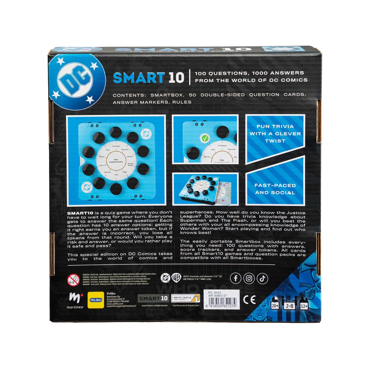 Peliko Smart10 DC Comics gioco quiz inglese