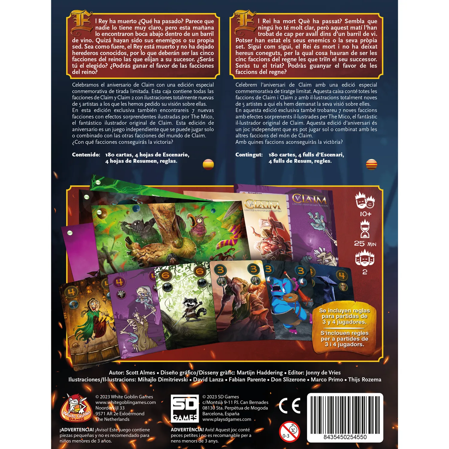 SD Games Claim V Anniversario gioco carte edizione limitata