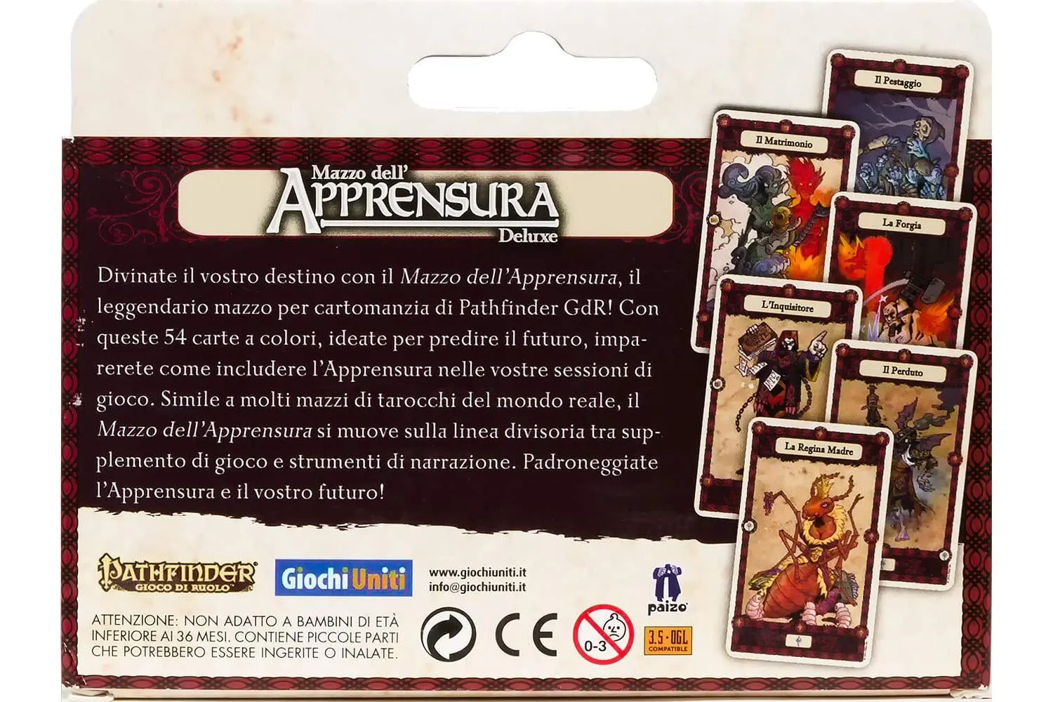 Giochi Uniti Pathfinder Mazzo Apprendista 54 carte divinazione